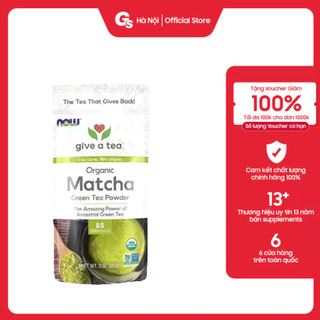 Bột trà xanh matcha Now Organic Matcha Green Tea - 85 Servings nhập khẩu Mỹ - Gymstore