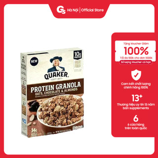 Yến mạch ăn liền Quaker Protein Granola Oats, Chocolate & Almonds 2Lbs nhập khẩu Mỹ - Gymstore
