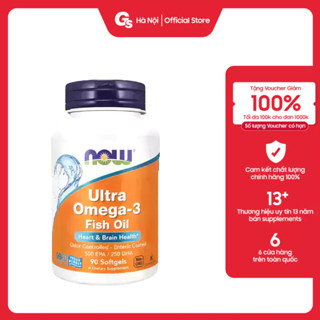 Viên uống dầu cá Now Ultra Omega-3 500 EPA/250 DHA nhập khẩu Mỹ - Gymstore