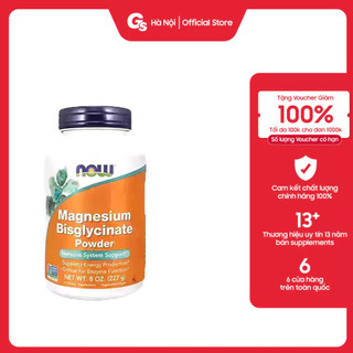 Bột NOW Magnesium Bisglycinate Chelate with TRAACS Powder, 8 oz nhập khẩu Mỹ - Gymstore