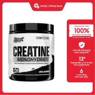 Bột tăng sức mạnh Nutrex Creatine Monohydrate, 300g nhập khẩu Mỹ - Gymstore