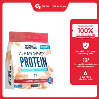 Bột bổ sung đạm Applied Clear Whey Protein Hydrolysed Whey Protein Isolate, 875G nhập khẩu Anh - Gymstore