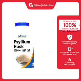 Viên uống Nutricost Psyllium Husk Capsules, 500mg nhập khẩu Mỹ