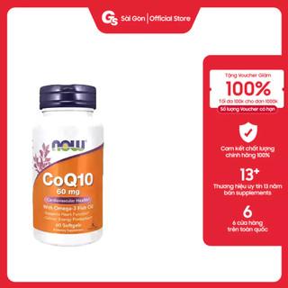 Viên uống now coq10 60 mg with omega 3 fish oil nhập khẩu mỹ - gymstore