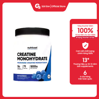 Bột Nutricost Creatine Monohydrate Powder Micronized 500G nhập khẩu Mỹ - Gymstore giúp tăng sức mạnh
