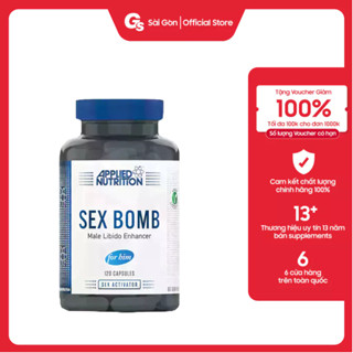 Viên uống Applied Nutrition Sex Bomb For Him, 120 viên (60 Servings) - hỗ trợ sức khỏe nam giới nhập khẩu Anh - Gymstore