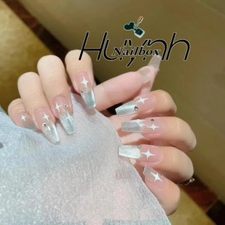Nailbox mắt mèo,nail thiết kế đầu móng mắt mèo & sticker bling