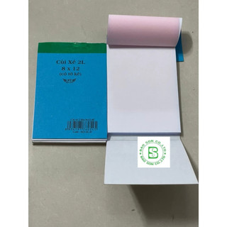 Cùi xé 2 liên, giấy order 2 liên không chữ (8x12)