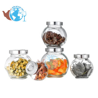 Hũ nghiêng 480ml , 380ml , 180ml , 50ml hũ thủy tinh đáy nghiêng đựng thực phẩm