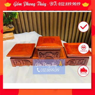 Đôn gỗ kê tượng, chân đế, kệ gỗ hương loại 1 - Hàng đẹp, bền, chắc chắn