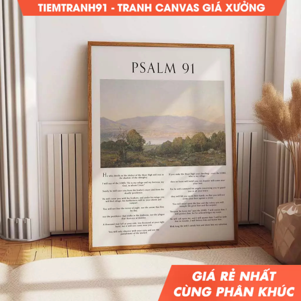 Tranh treo tường, Psalm 91 Bible Verse Wall Art Poster - Decorate Your Hallway, Living Room, and Off