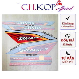 Tem thái lửa DREAM 3 lớp xịn (Giá RẺ chất Lượng L1) Decal Dán Xe Dream Thái Đỏ Gắn Xe Dream Thái và Dream Việt các đời