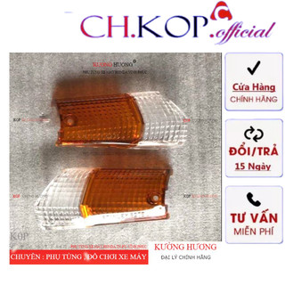 Ốp nhựa xi nhan trước Dream Nắp kẻ kiểu thái (nắp xe, một đôi, thay cho xe Thái, Việt) (hàng liên doanh)