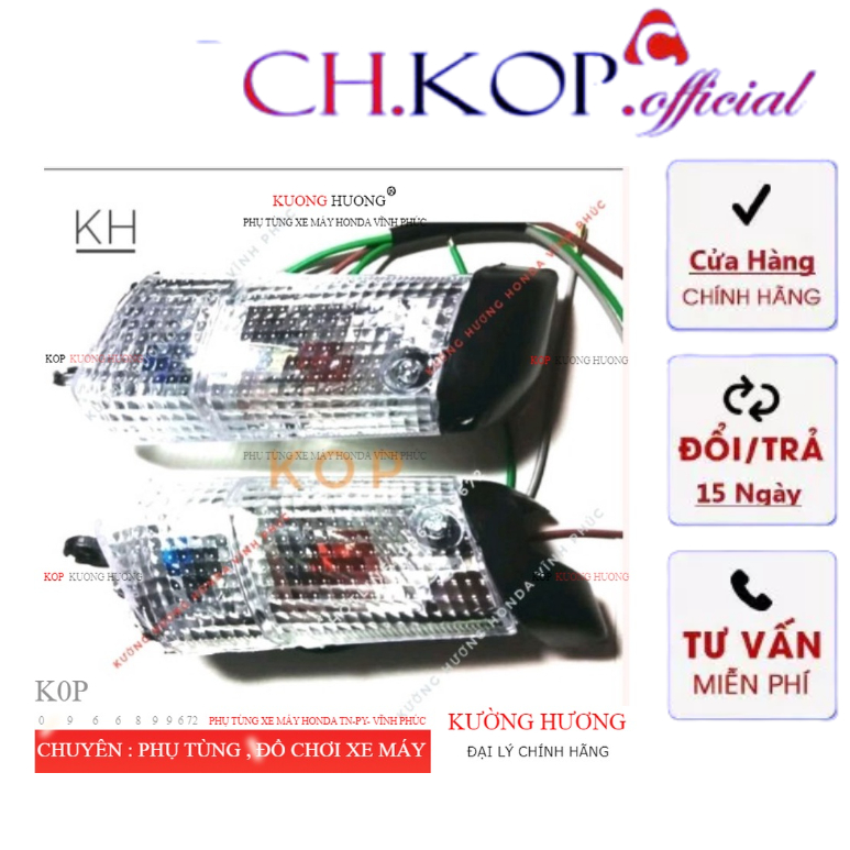 Cặp xi nhan DREAM kiểu thái( mầu trắng sẵn đui bóng) (-10%)