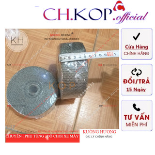 vải quấn cổ pô xe máy chịu nhiệt cao cấp ( giá 10m Mầu vàng ánh kim)