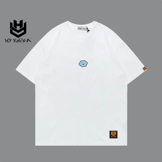 Áo Thun Thêu HY Korea 132 Cotton 65% Phom Rộng Unisex Nam Nữ Oversize Localbrand