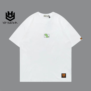 Áo Thun Thêu HY Korea 125 Cotton 65% Phom Rộng Unisex Nam Nữ Oversize Localbrand