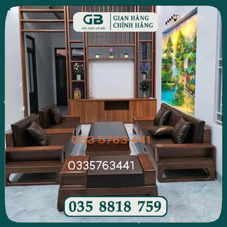 Hàng Chính Hãng - Sofa kê 2 văng đối gỗ sồi nga dày dặn - dáng chân quỳ - giá gốc tại xưởng
