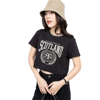 Áo Thun Croptop Tay Ngắn JP FASHION Vải Mát Chất Liệu Thun Có Độ Co Dãn, áo mặc mùa hè dễ phối đồ size đến 65kg 10209336
