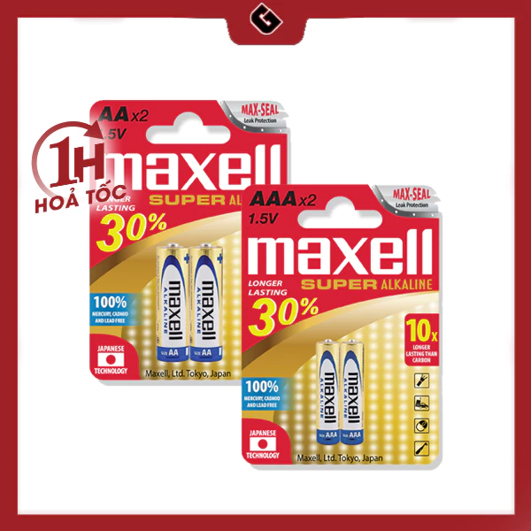 Pin Maxell Alkaline Super AA / AAA (LR6 / LR03) - Hàn Chính Hãn