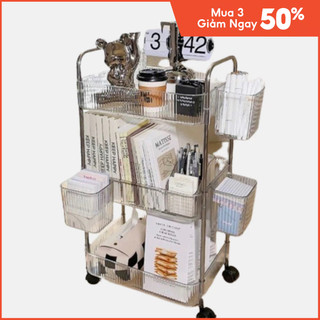 Kệ để đồ dùng trong suốt 3 tầng kích thước 37*23*67cm Mã: AKDD07