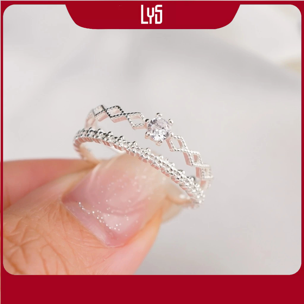 Nhẫn bạc nữ Lys Silver Ring Fullbox 8253 - Nhẫn Bạc S925
