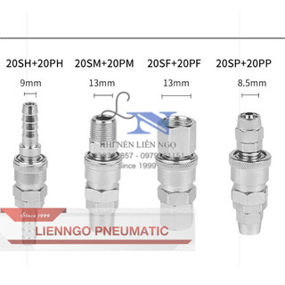 Nối cắm nhanh đực cái, nối bi, giắc nối nhanh nén khí
