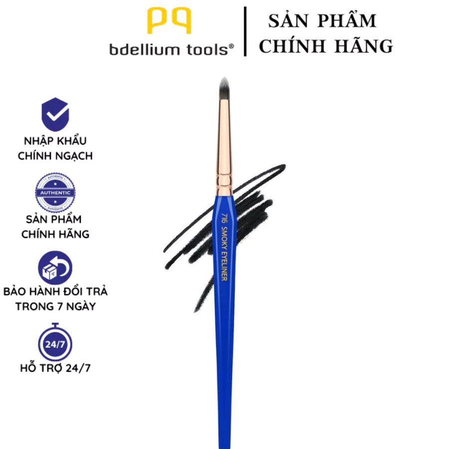 Cọ Kẻ Mắt Khói Nhấn Đuôi Mắt Bdellium Tools Golden Triangle 716 Smoky Eyeliner