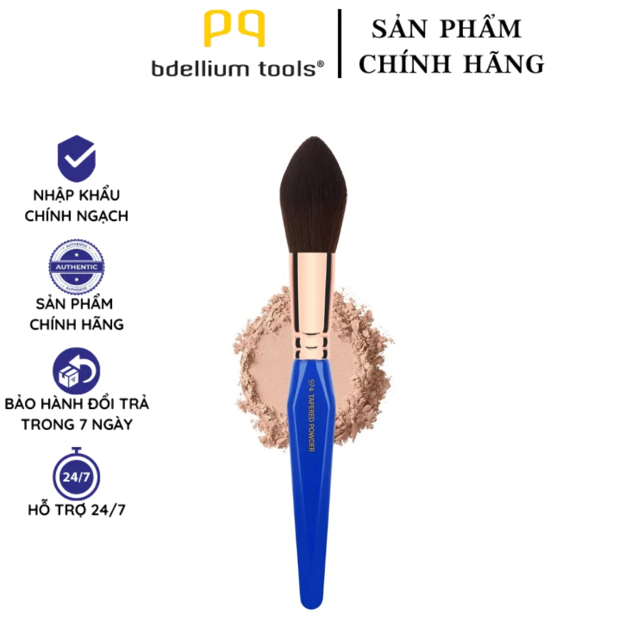 Cọ Trang Điểm Bdellium Tools Tapered Powder B974 - Phủ Phấn Và Má Hồng