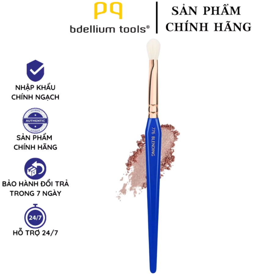 Cọ Trang Điểm Bdellium Tools Blending B776 - Tán Phấn Mắt Cọ Blending Mắt Bám Phấn Mềm Mịn