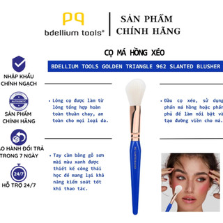 Cọ má hồng Bdellium Tools Golden Triangle 962 Slanted Blusher giúp làm nổi bật gò má và các đường nét trên khuôn mặt