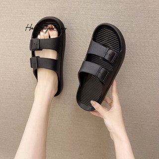 Dép nữ nhựa 2 quai khuy vuông siêu nhẹ