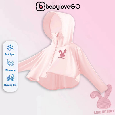 Áo chống nắng cho bé BabyloveGO áo choàng cánh dơi vải Ice Text làm mát tức thì chống tia UV