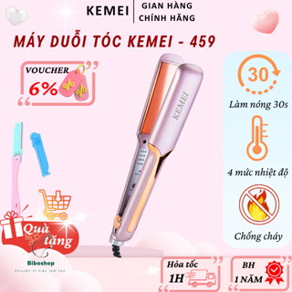 Máy ép tóc KEMEI KM-459, máy duỗi tóc đa năng 4 mức chỉnh nhiệt
