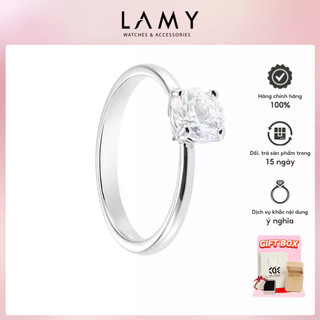 Nhẫn nữ cde attract round silver ring cde8130sv - nhẫn bạc s925 cao cấp