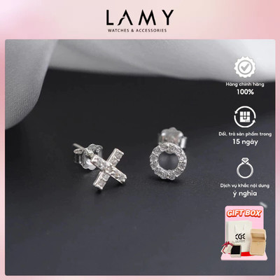 Khuyên tai LAMY X-O Earrings Silver 3233 - Khuyên tai bạc cao cấp
