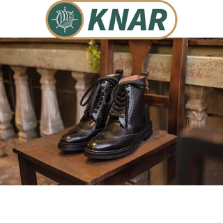 Giày boot nam cao cổ chất liệu da bê nhập khẩu thương hiệu knar