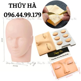 Đầu manocanh,đầu canh giả tập nối mi_massage,phun xăm_dụng cụ nối mi_mi khay giá rẻ_THÚY HÀ