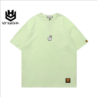 Áo Thun Thêu HY Korea Lạc đà Alpaca 146 Cotton 65% PhoL Rộng Unisex NaL Nữ Oversize Localbrand