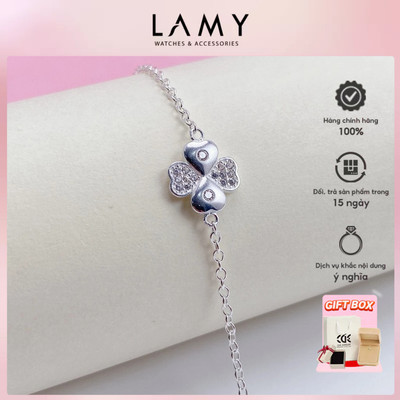 Vòng tay bạc nữ LAMY Lucky Leaf Clover Bracelet Silver 2193 - Vòng tay bạc s925 cao cấp