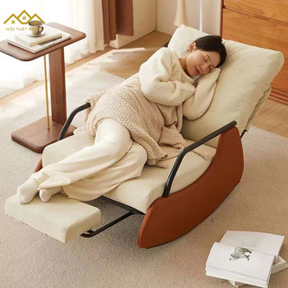 Ghế Sofa Bập Bênh Thư Giãn Kèm Ghế Để Chân, Ghế Sofa Lười Kiểu Dáng Bắc Âu Thời Thượng Hàng Nhập Khẩu Nội Thất Maris
