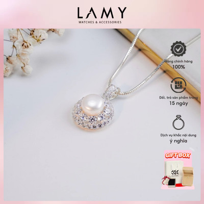 Dây chuyền bạc nữ LAMY Pearl Flower Pendant Neckplace Silver 6245