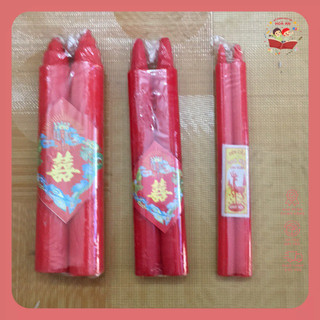 Nến Thắp Hương Đỏ Dài (2 Cây)