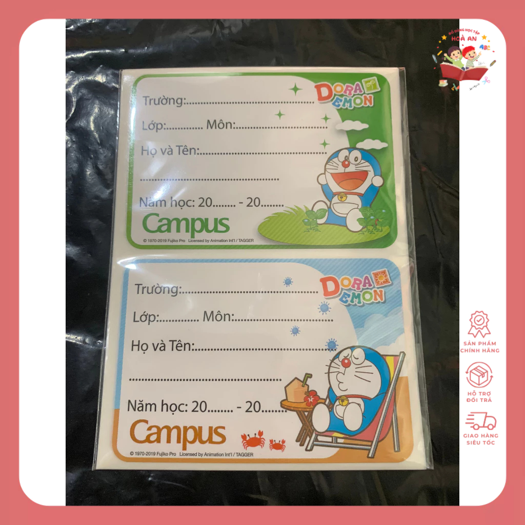 Nhãn Vở Campus 12 - 20 Cái Có Decan