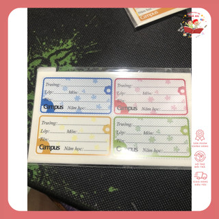 Nhãn Vở Campus 12 - 20 Cái Có Decan