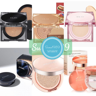 [Mã COSBAUH3 giảm 8% đơn 300K] Phấn Nước Clio Kill Cover Founwear/GLOW/GLOW FITTING CUSHION 15g+ Tặng Kèm Lõi 15g