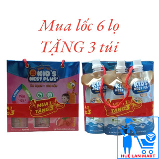 [Mua lốc 6 lọ tặng 3 túi] Nước Yến Sào Cao Cấp Thiên Việt Kid's Nest Plus+ Hương Dâu Hộp 6 Lọ x 70ml ăn ngon cao lớn