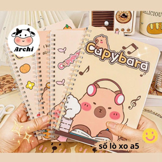 Vở lò xo kép kẻ ngang kích thước A5 tiêu chuẩn 120 trang nhiều mẫu