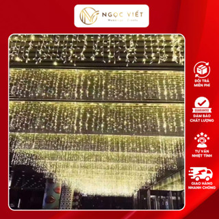 Đèn led mành rèm 5m 6m 10m 12m thả rủ đều 60cm đèn led mưa 3*3 giá sỉ siêu rẻ