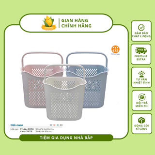 Giỏ Nhựa Caro Việt Nhật Đựng Quần Áo, Đồ Chơi,... Có Quai Xách